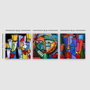 Wallity DRPRC6001 Conjunto de 3 Pinturas Decorativas en Lienzo Multicolor